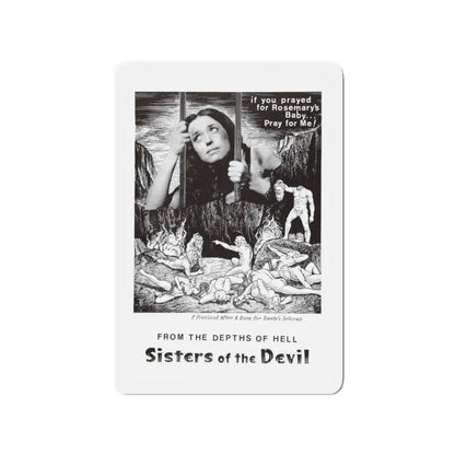 SISTERS OF THE DEVIL (THE DEVIL'S SISTERS) 1966 Movie Poster - Refrigerator Magnet 3 Inch - The Sticker Space