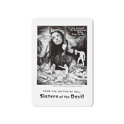 SISTERS OF THE DEVIL (THE DEVIL'S SISTERS) 1966 Movie Poster - Refrigerator Magnet 4 Inch - The Sticker Space
