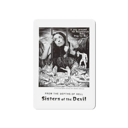 SISTERS OF THE DEVIL (THE DEVIL'S SISTERS) 1966 Movie Poster - Refrigerator Magnet 5 Inch - The Sticker Space