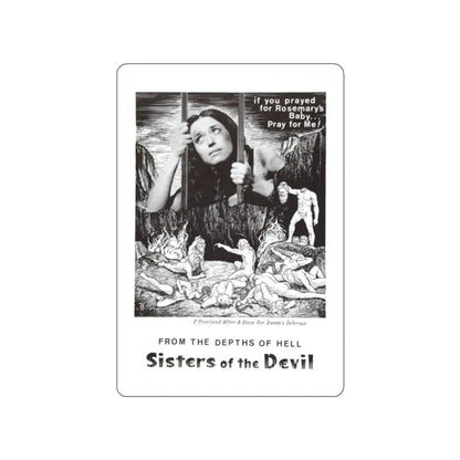 SISTERS OF THE DEVIL (THE DEVIL'S SISTERS) 1966 Movie Poster STICKER Vinyl Die-Cut Decal 2 Inch - The Sticker Space