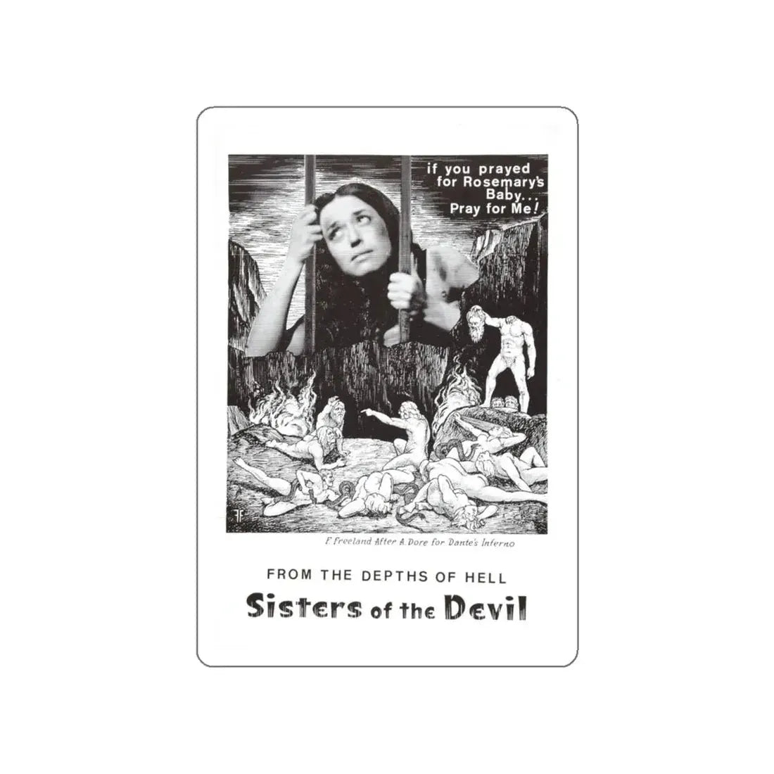 SISTERS OF THE DEVIL (THE DEVIL'S SISTERS) 1966 Movie Poster STICKER Vinyl Die-Cut Decal 6 Inch - The Sticker Space