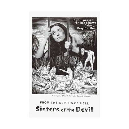 SISTERS OF THE DEVIL (THE DEVIL'S SISTERS) 1966 - Paper Movie Poster - The Sticker Space