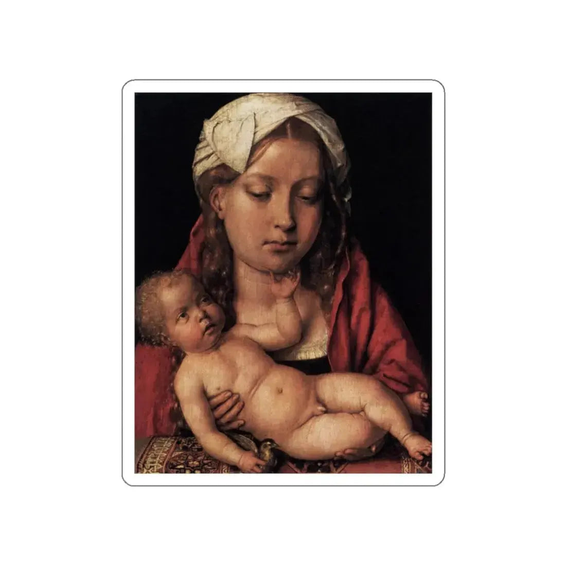 SITTOW, Michel - Virgin and Child (Artwork) STICKER Vinyl Die-Cut Decal White Die-Cut 2 Inch - The Sticker Space