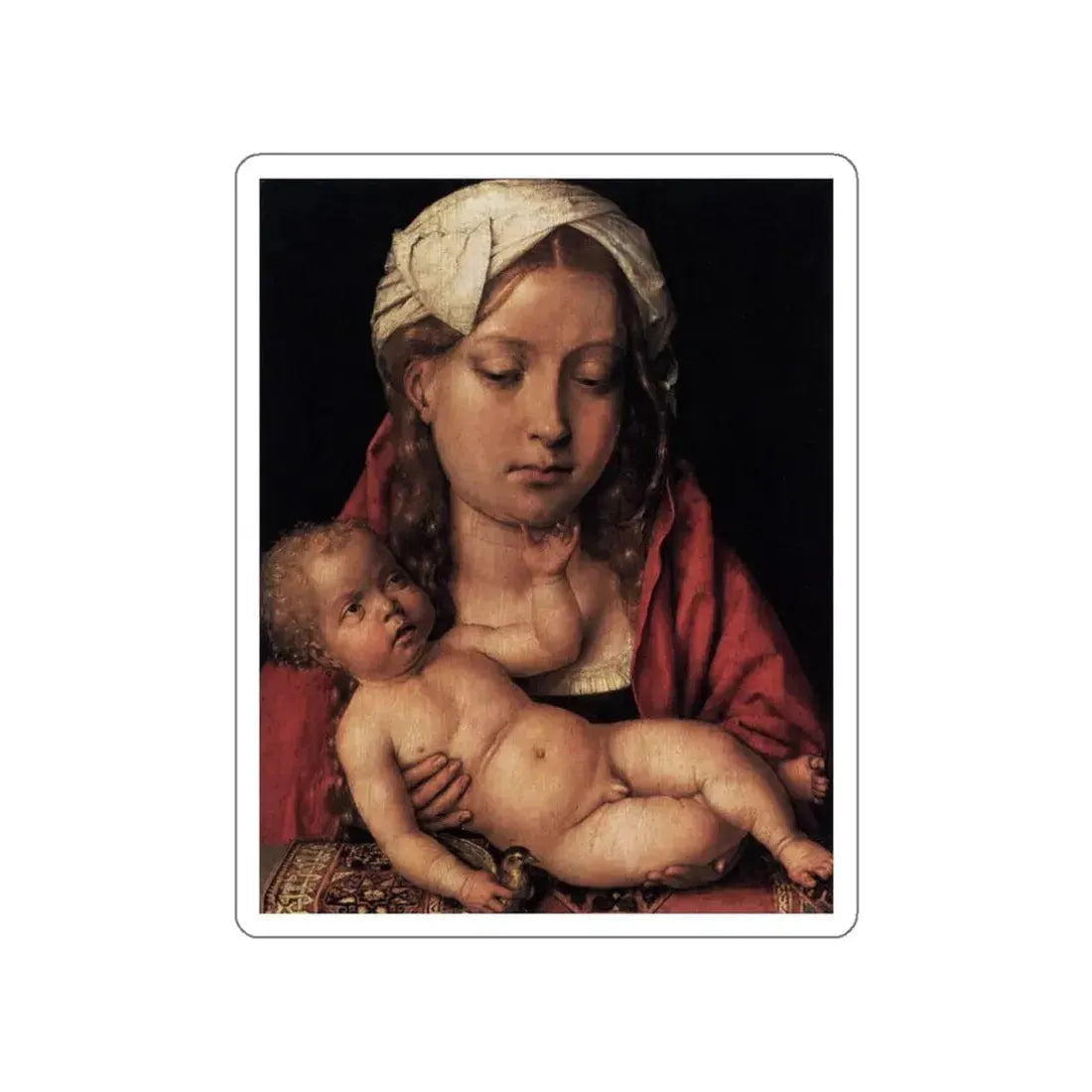 SITTOW, Michel - Virgin and Child (Artwork) STICKER Vinyl Die-Cut Decal White Die-Cut 3 Inch - The Sticker Space