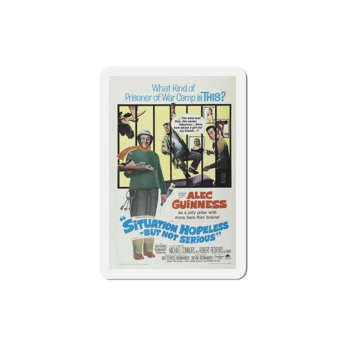 Situation Hopeless But Not Serious 1965 Movie Poster Refrigerator Magnet 3 Inch - The Sticker Space