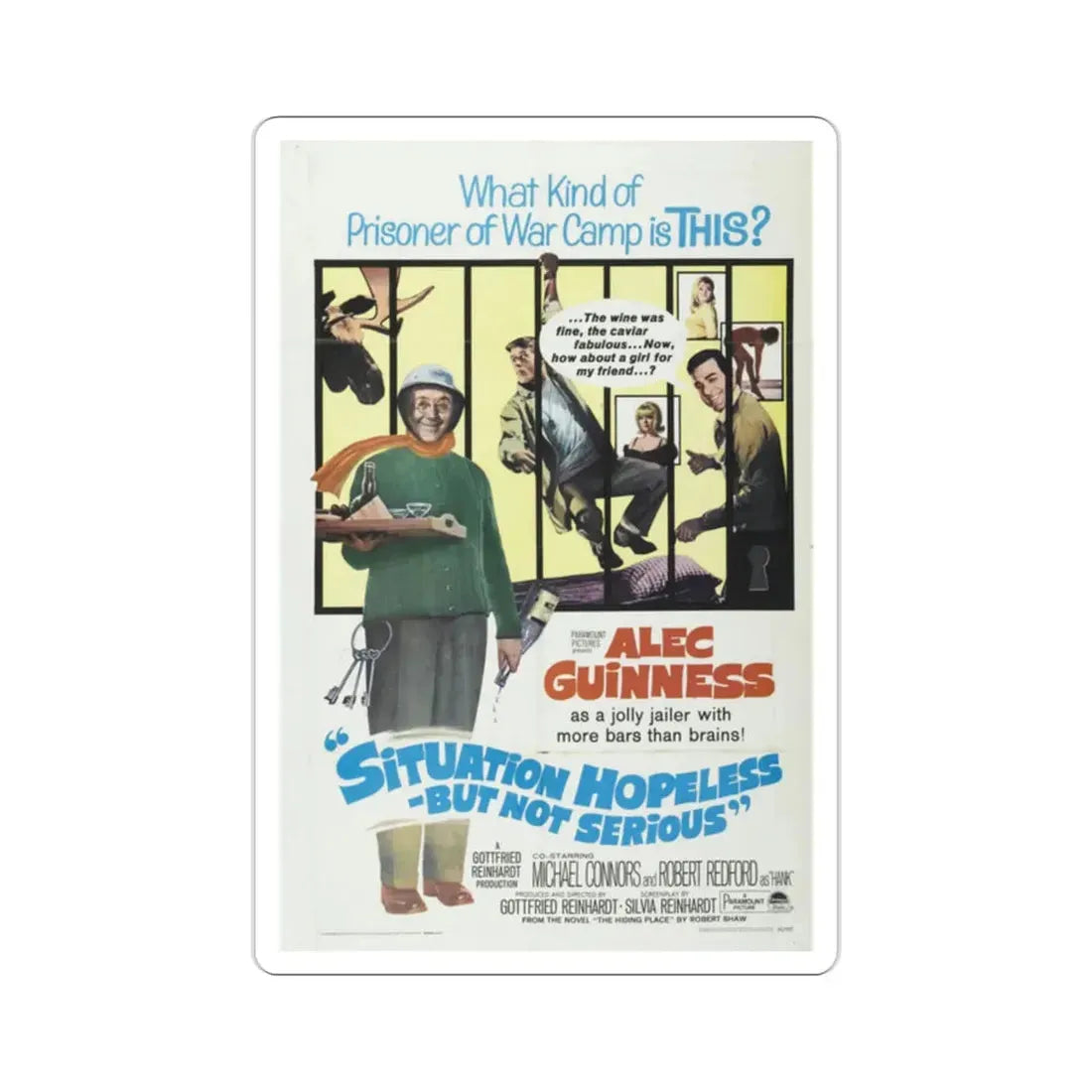 Situation Hopeless But Not Serious 1965 Movie Poster STICKER Vinyl Die-Cut Decal 2 Inch - The Sticker Space