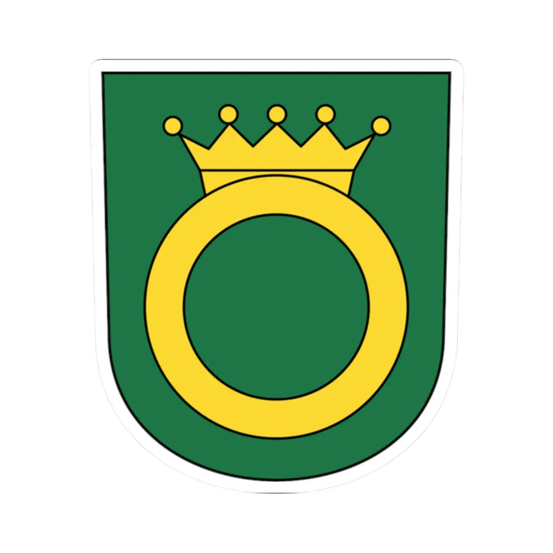 Sitzberg coat of arms (Switzerland) (Coat of Arms) STICKER Vinyl Kiss-Cut Decal 2 Inch White - The Sticker Space