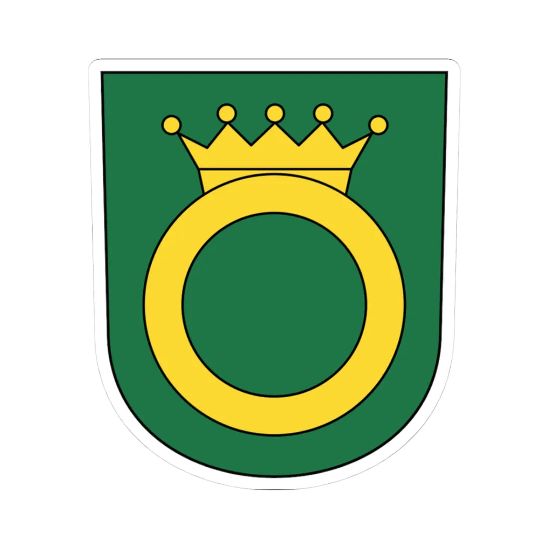 Sitzberg coat of arms (Switzerland) (Coat of Arms) STICKER Vinyl Kiss-Cut Decal 3 Inch White - The Sticker Space