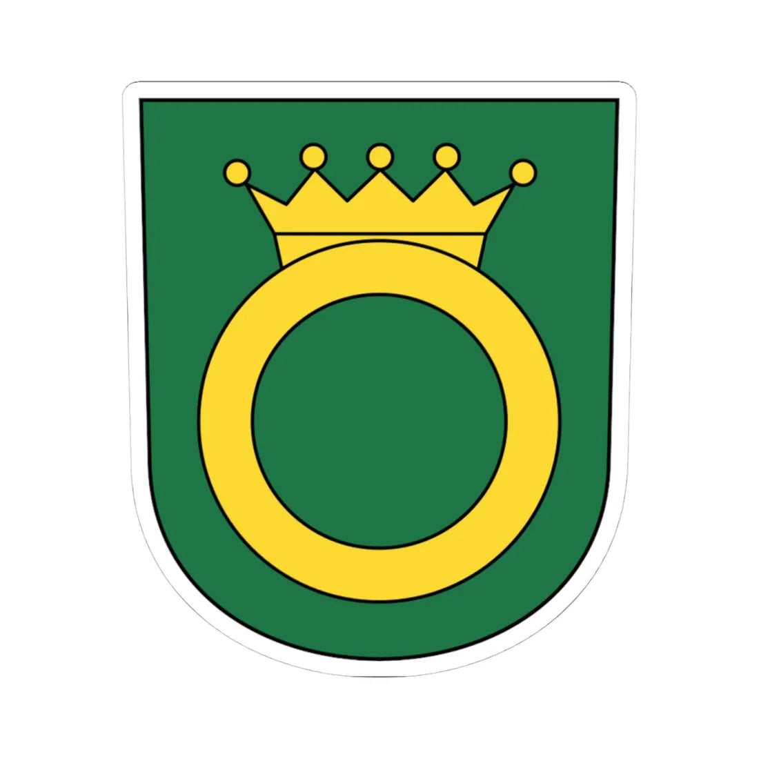 Sitzberg coat of arms (Switzerland) (Coat of Arms) STICKER Vinyl Kiss-Cut Decal 4 Inch White - The Sticker Space