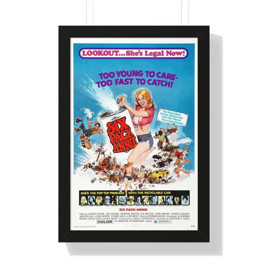 SIXPACK ANNIE 1975 - Framed Movie Poster 16″ x 24″ Black - The Sticker Space