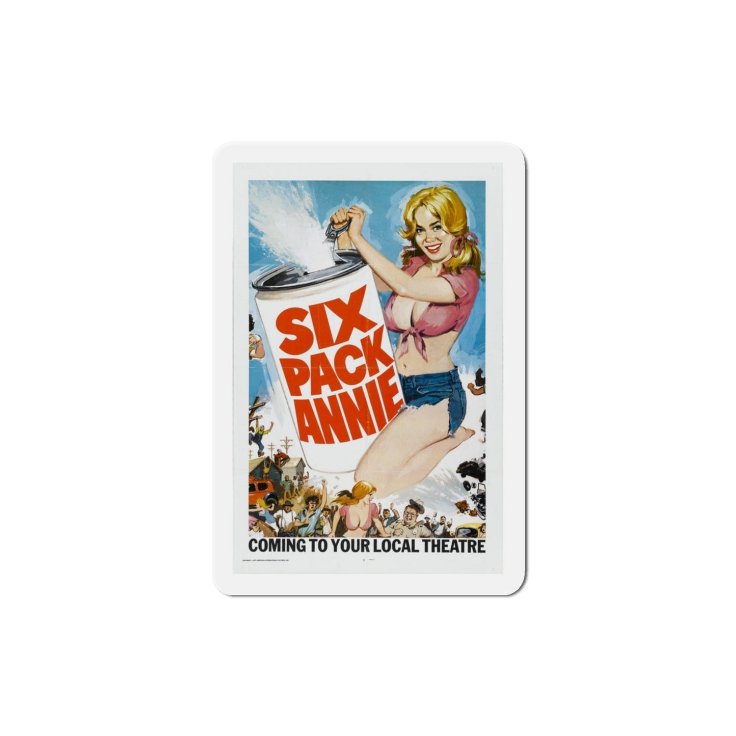 Sixpack Annie 1975 Movie Poster Die-Cut Magnet-3 Inch-The Sticker Space