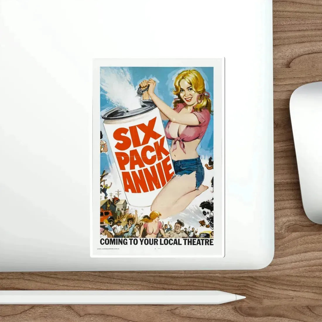 Sixpack Annie 1975 Movie Poster STICKER Vinyl Die-Cut Decal - The Sticker Space