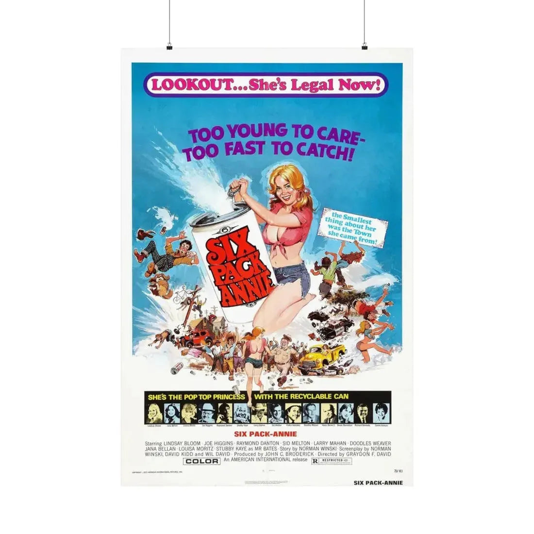 SIXPACK ANNIE 1975 - Paper Movie Poster 36" x 54" Matte - The Sticker Space