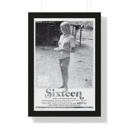 SIXTEEN 1972 - Framed Movie Poster 16″ x 24″ Black - The Sticker Space