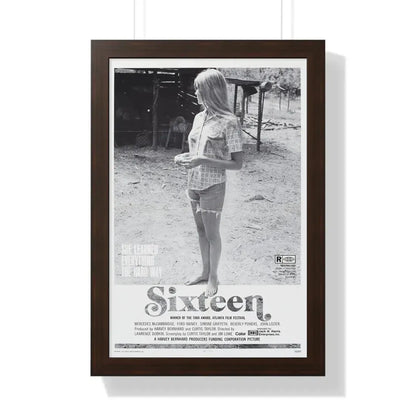 SIXTEEN 1972 - Framed Movie Poster 16″ x 24″ Walnut - The Sticker Space