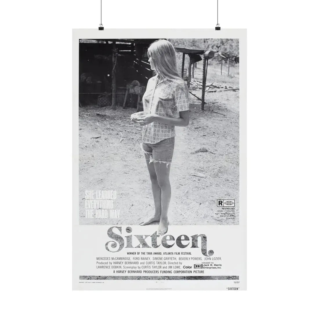 SIXTEEN 1972 - Paper Movie Poster 24″ x 36″ Matte - The Sticker Space
