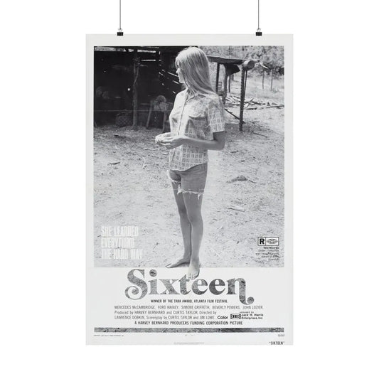 SIXTEEN 1972 - Paper Movie Poster 24″ x 36″ Matte - The Sticker Space
