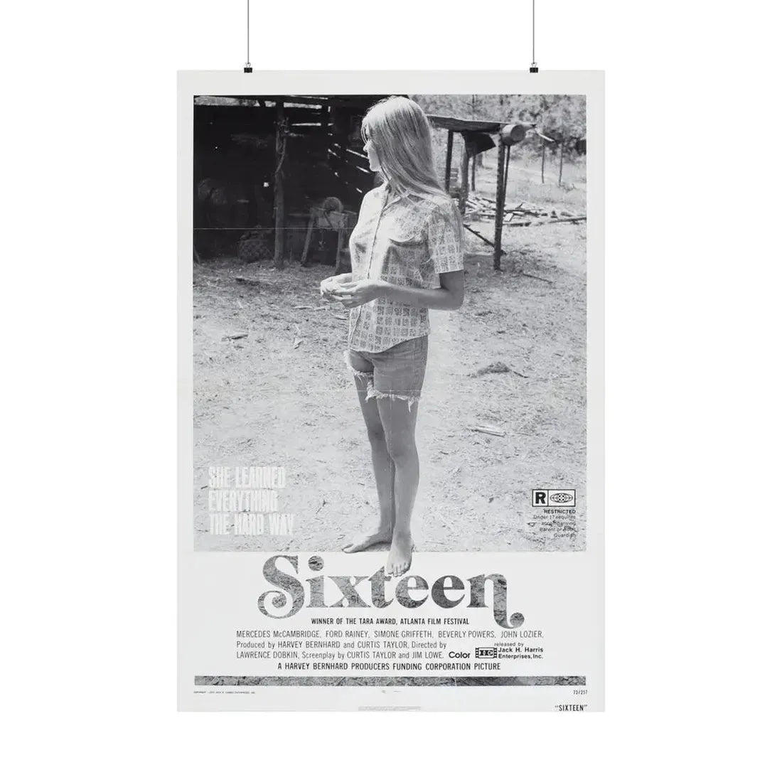SIXTEEN 1972 - Paper Movie Poster 36" x 54" Matte - The Sticker Space