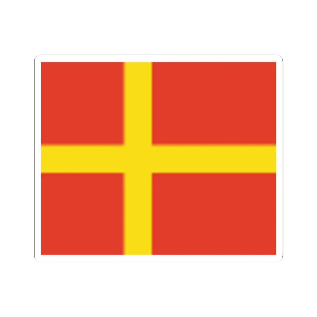 Skanska flaggan (Sweden) STICKER Vinyl Kiss-Cut Decal 2 Inch White - The Sticker Space