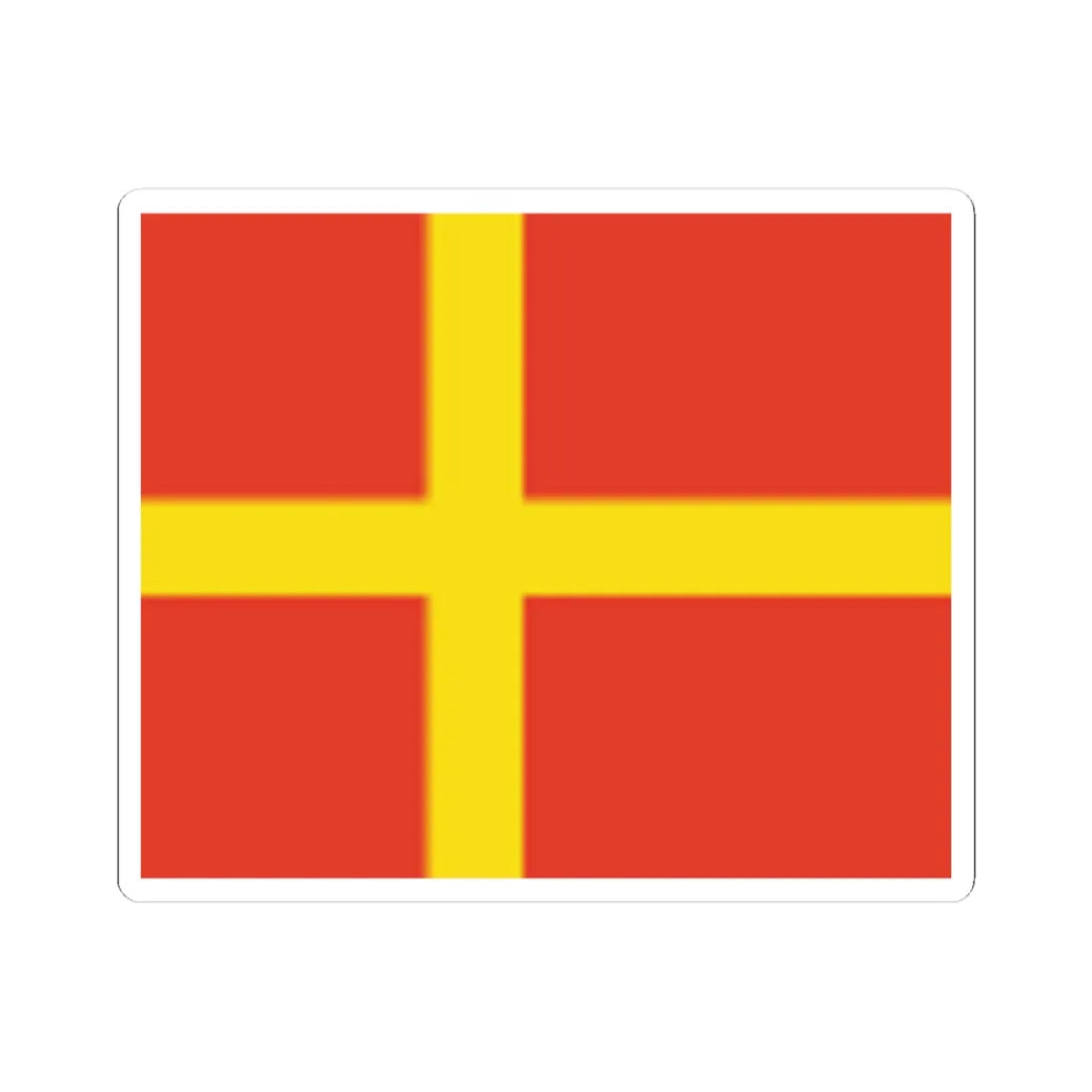 Skanska flaggan (Sweden) STICKER Vinyl Kiss-Cut Decal 3 Inch White - The Sticker Space
