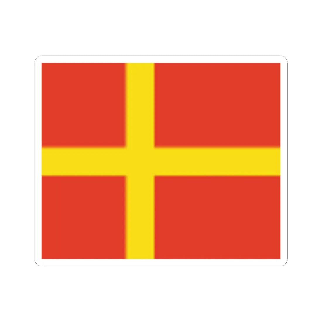 Skanska flaggan (Sweden) STICKER Vinyl Kiss-Cut Decal 4 Inch White - The Sticker Space