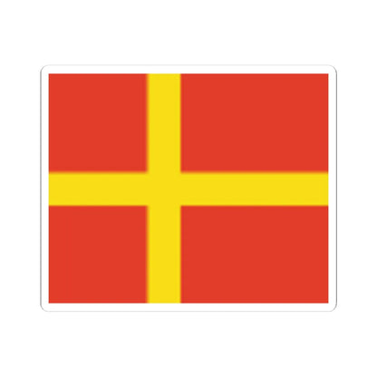 Skanska flaggan (Sweden) STICKER Vinyl Kiss-Cut Decal 4 Inch White - The Sticker Space