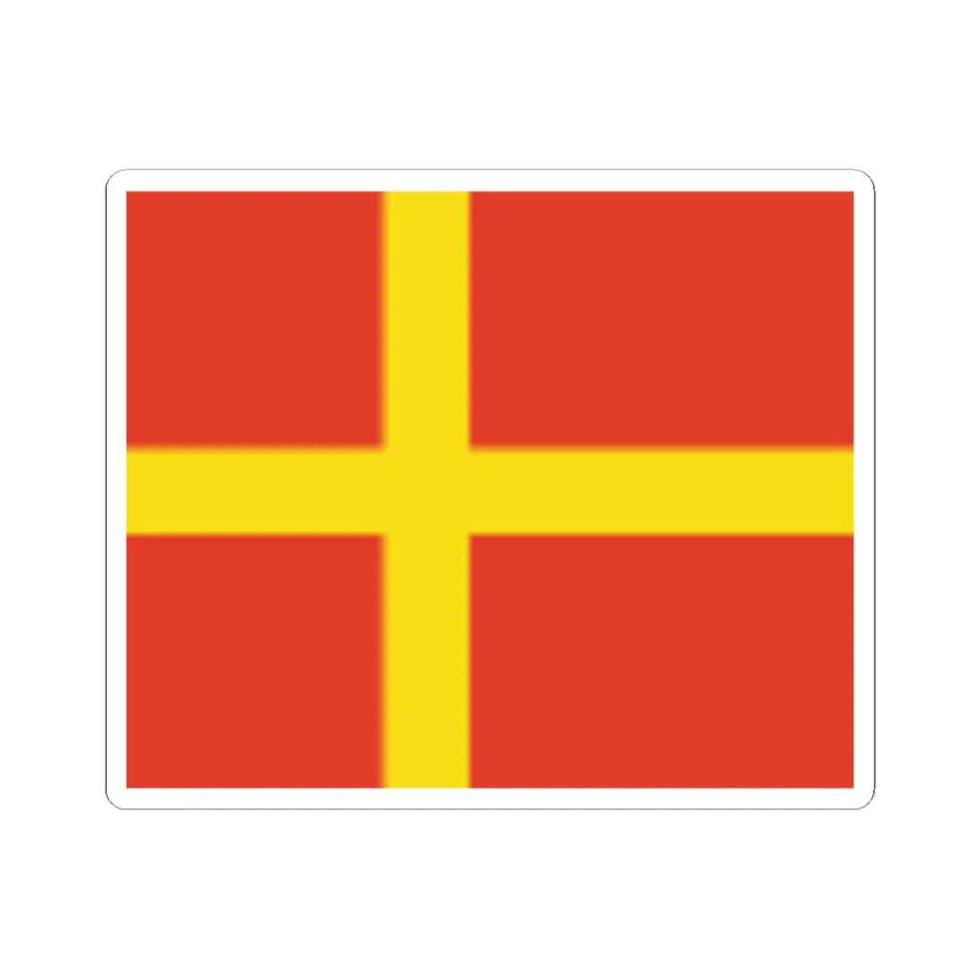 Skanska flaggan (Sweden) STICKER Vinyl Kiss-Cut Decal 6 Inch White - The Sticker Space