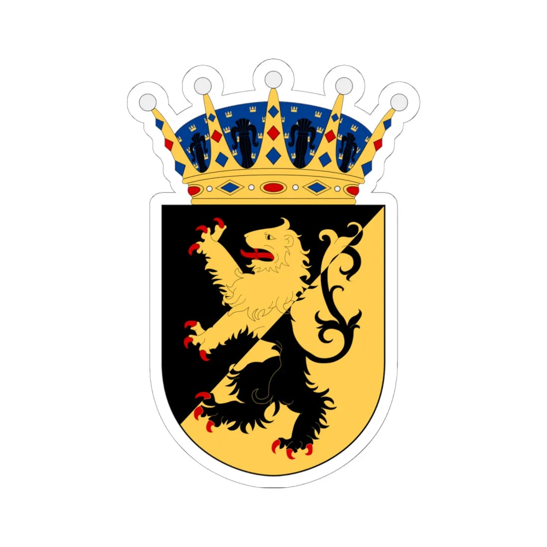 Skaraborgs flygflottilj vapen pre 1994 (Sweden) (Coat of Arms) STICKER Vinyl Kiss-Cut Decal 6 Inch White - The Sticker Space