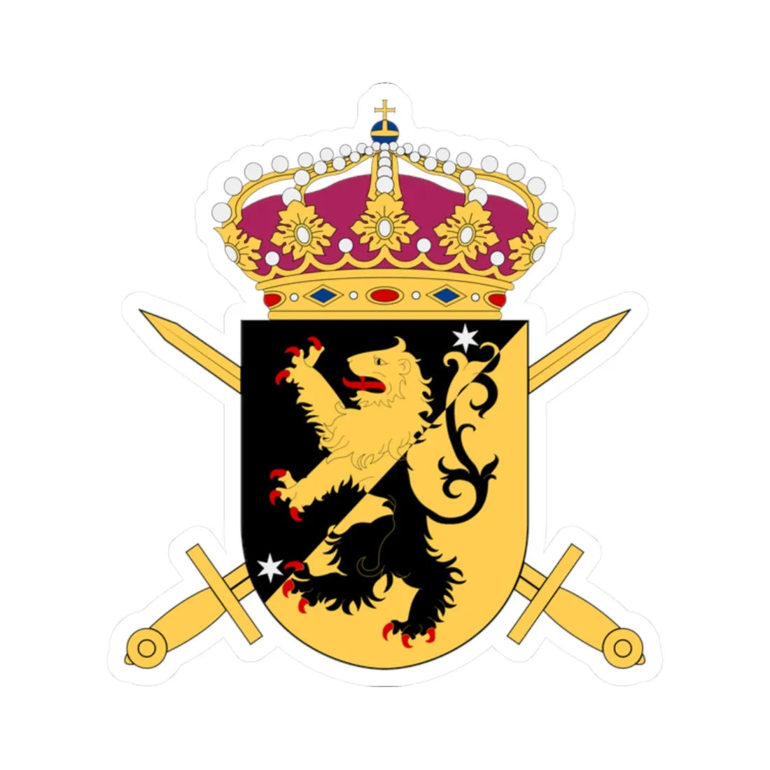 Skaraborgsgruppen vapen (Sweden) (Coat of Arms) STICKER Vinyl Kiss-Cut Decal 2 Inch White - The Sticker Space