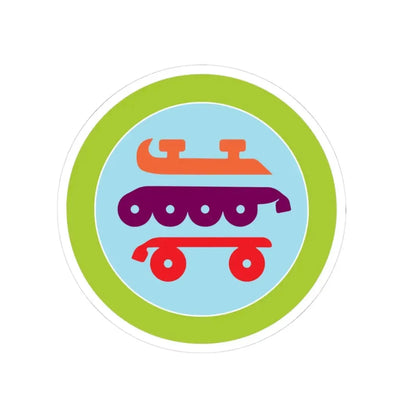 Skating (Boy Scout Merit Badge) STICKER Vinyl Kiss-Cut Decal 3 Inch White - The Sticker Space
