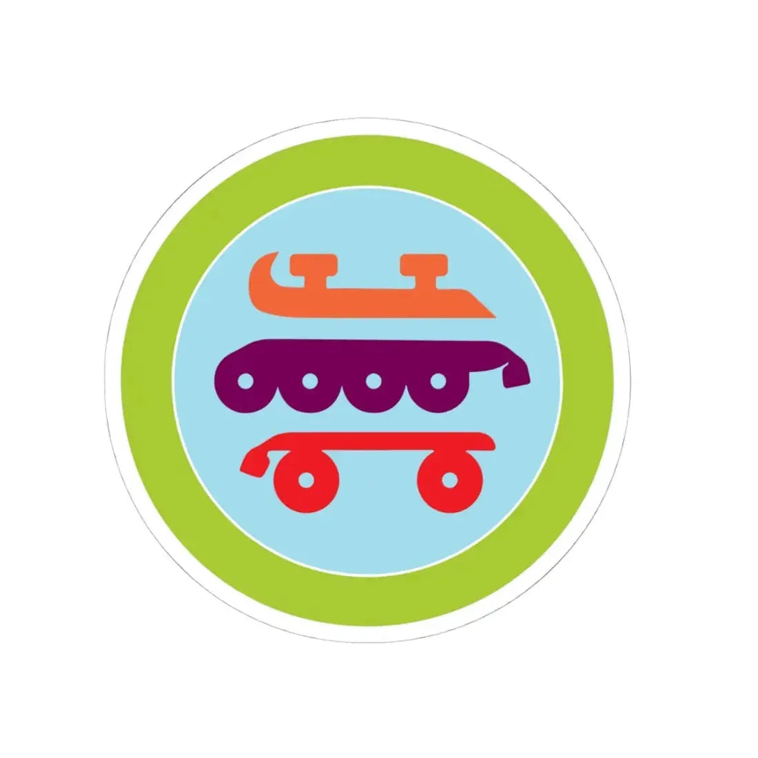 Skating (Boy Scout Merit Badge) STICKER Vinyl Kiss-Cut Decal 4 Inch White - The Sticker Space