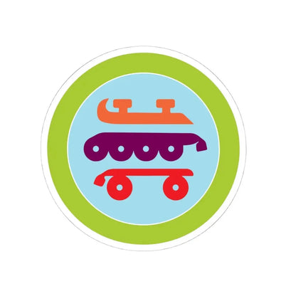 Skating (Boy Scout Merit Badge) STICKER Vinyl Kiss-Cut Decal 4 Inch White - The Sticker Space