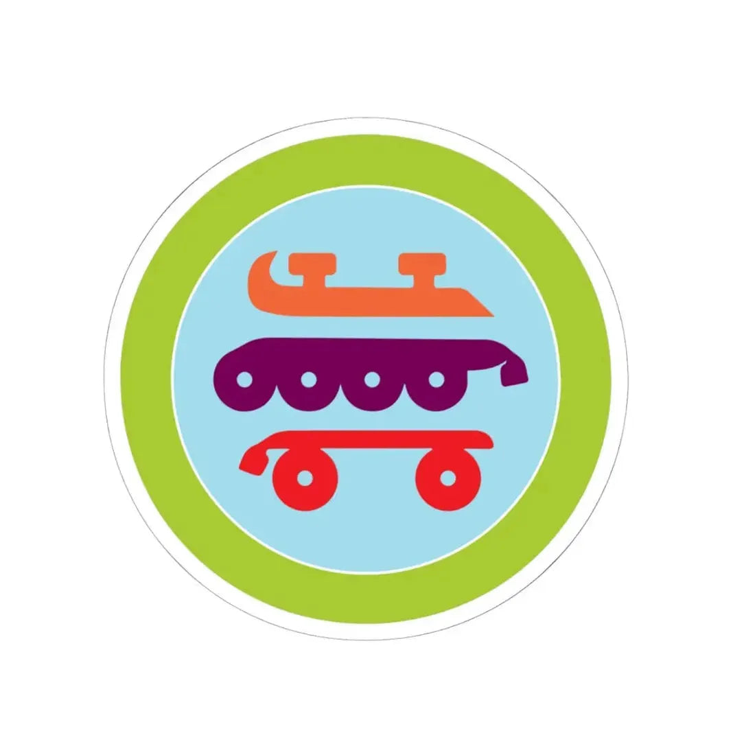 Skating (Boy Scout Merit Badge) STICKER Vinyl Kiss-Cut Decal 6 Inch White - The Sticker Space