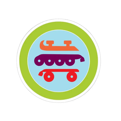 Skating (Boy Scout Merit Badge) STICKER Vinyl Kiss-Cut Decal 6 Inch White - The Sticker Space