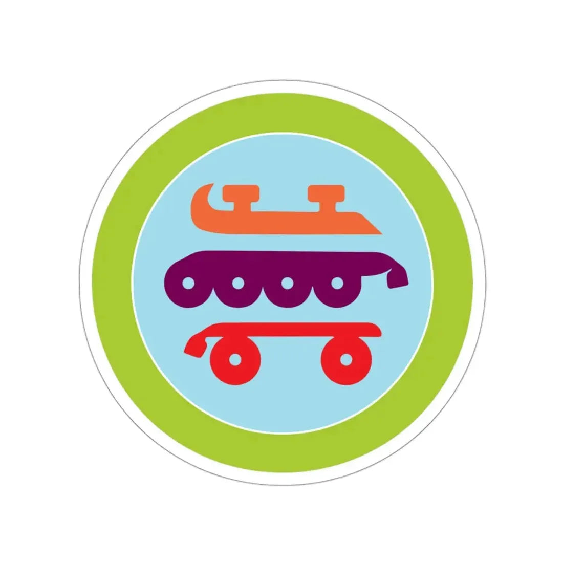 Skating (Boy Scouts Merit Badge) STICKER Vinyl Die-Cut Decal 3 Inch - The Sticker Space