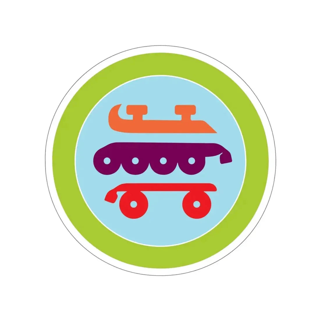 Skating (Boy Scouts Merit Badge) STICKER Vinyl Die-Cut Decal 6 Inch - The Sticker Space