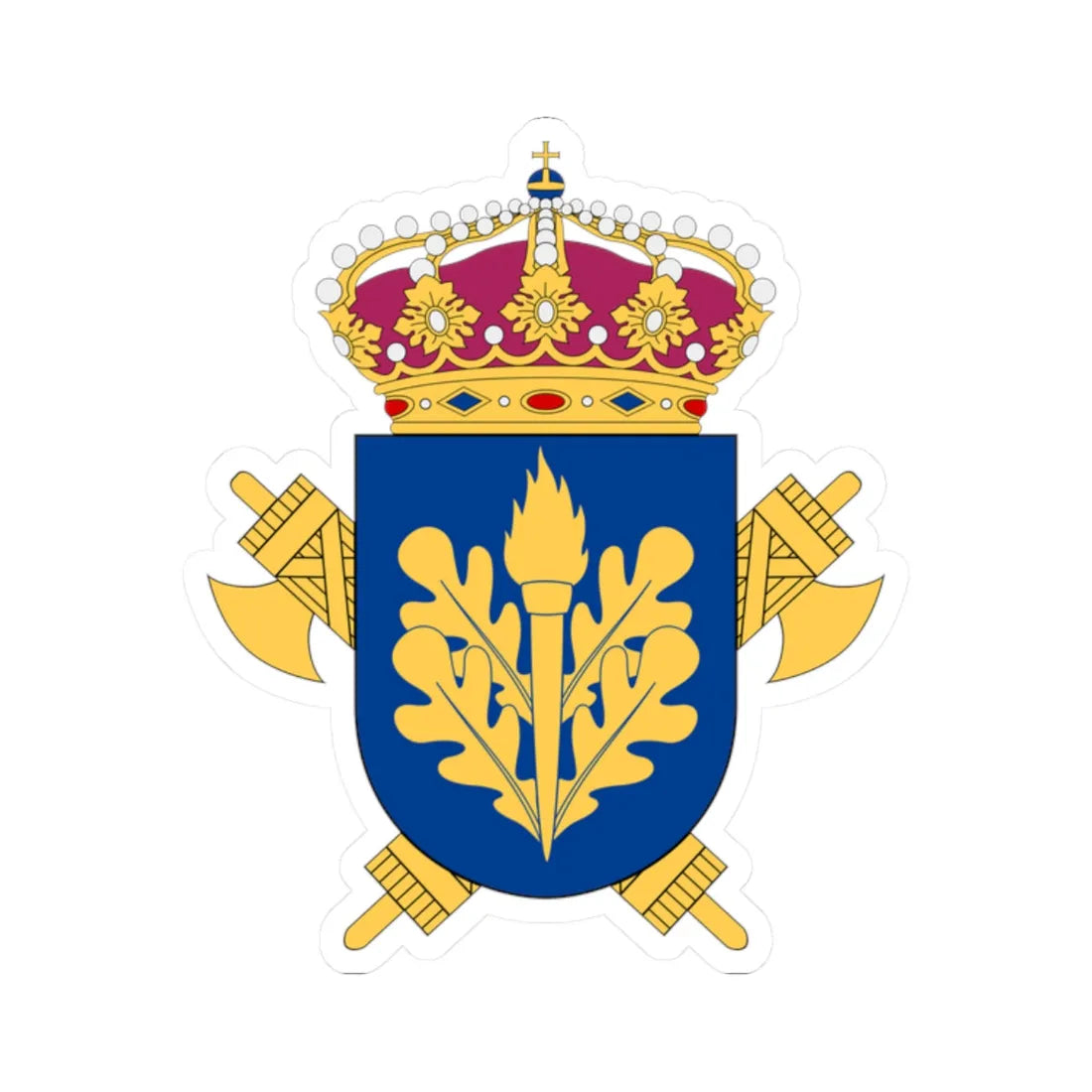 Säkerhetspolisen vapen (Sweden) (Coat of Arms) STICKER Vinyl Kiss-Cut Decal 2 Inch White - The Sticker Space