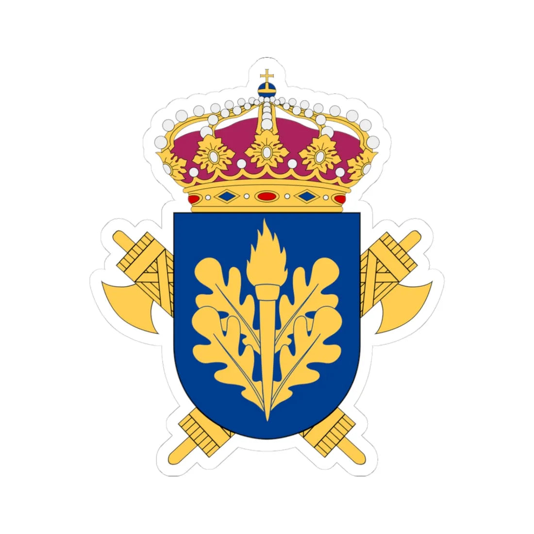 Säkerhetspolisen vapen (Sweden) (Coat of Arms) STICKER Vinyl Kiss-Cut Decal 3 Inch White - The Sticker Space