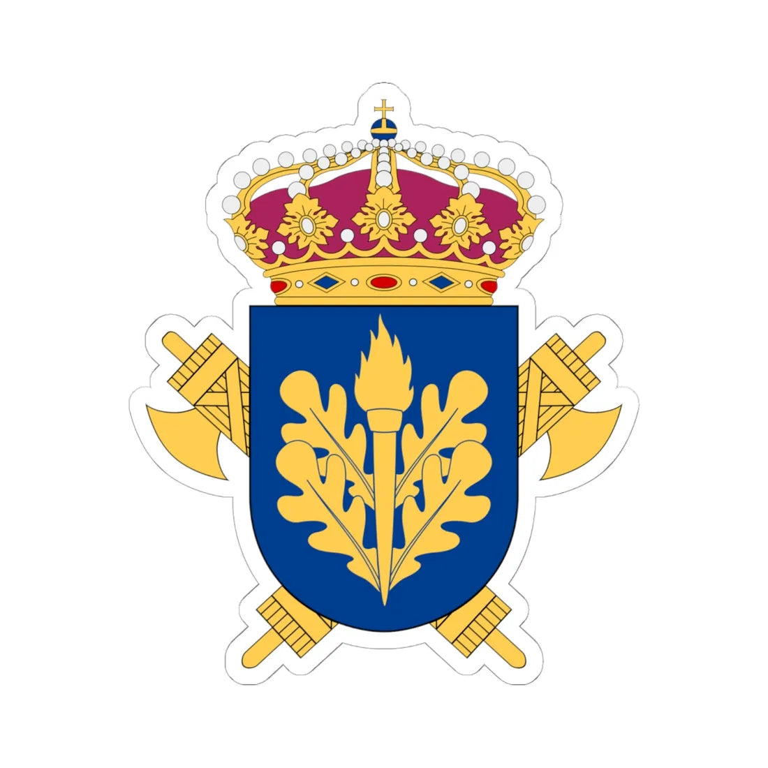 Säkerhetspolisen vapen (Sweden) (Coat of Arms) STICKER Vinyl Kiss-Cut Decal 6 Inch White - The Sticker Space