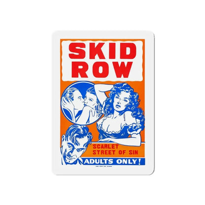 SKID ROW (CONFESSIONS OF A VICE BARON) 1943 Movie Poster - Refrigerator Magnet 5 Inch - The Sticker Space