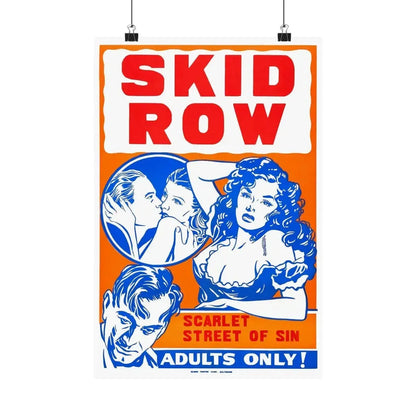 SKID ROW (CONFESSIONS OF A VICE BARON) 1943 - Paper Movie Poster 12″ x 18″ Matte - The Sticker Space