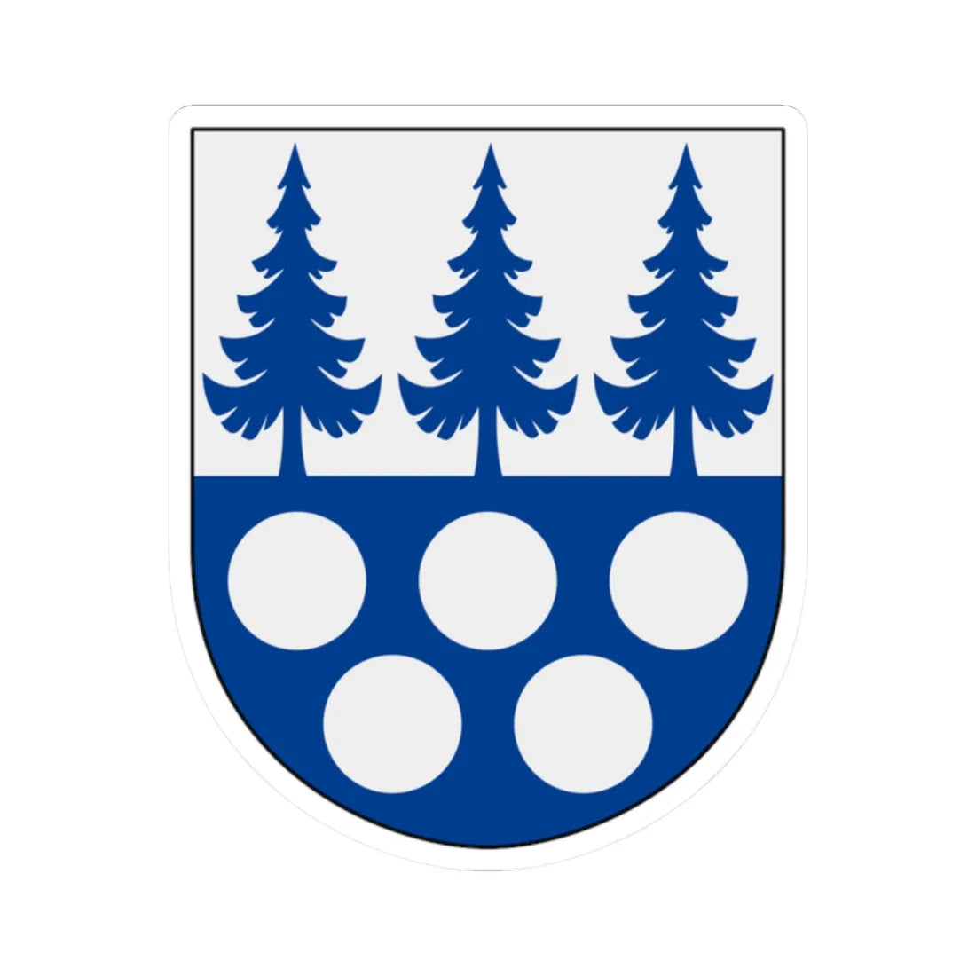 Skillingmark vapen (Sweden) (Coat of Arms) STICKER Vinyl Kiss-Cut Decal 2 Inch White - The Sticker Space