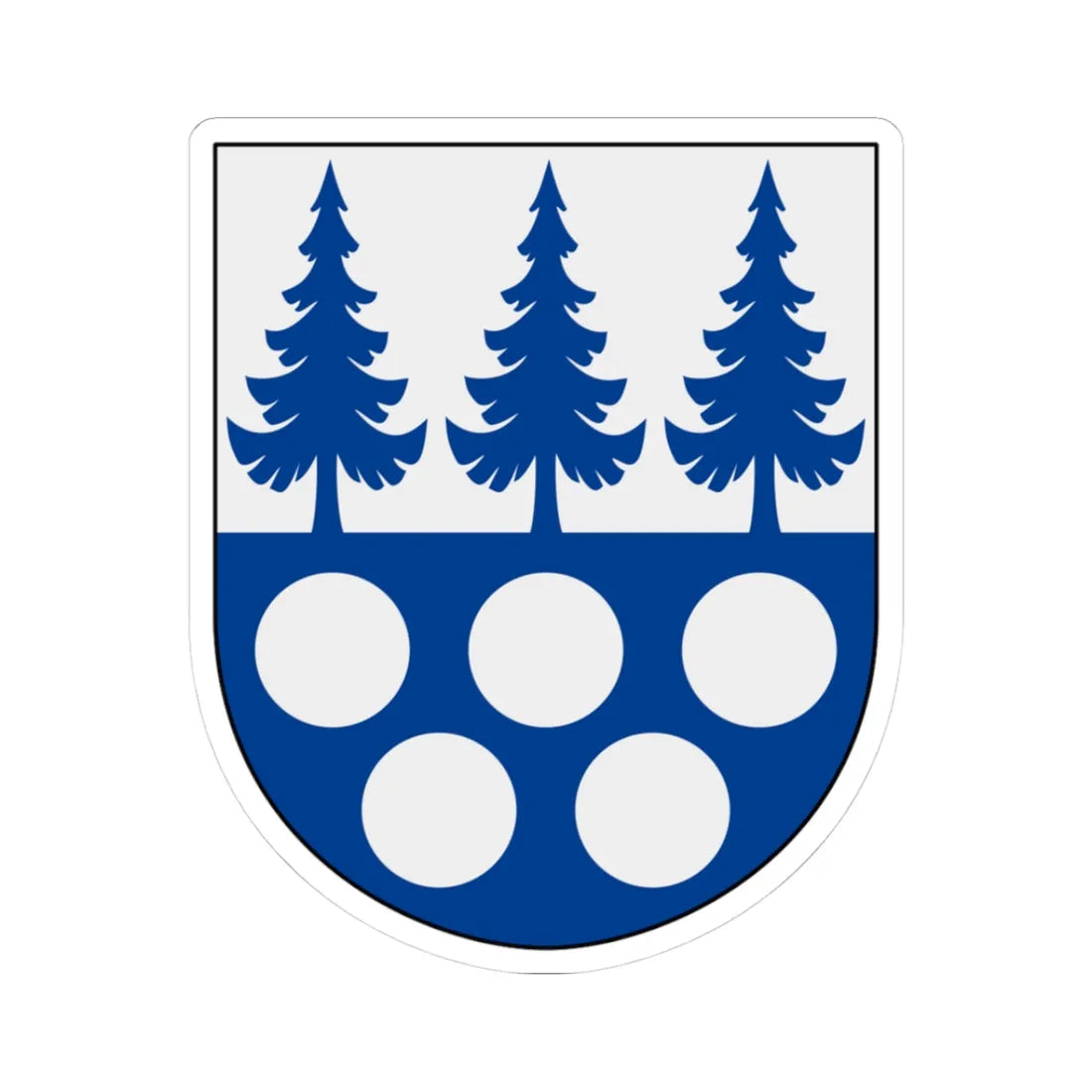 Skillingmark vapen (Sweden) (Coat of Arms) STICKER Vinyl Kiss-Cut Decal 3 Inch White - The Sticker Space
