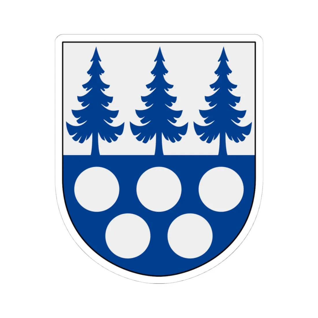 Skillingmark vapen (Sweden) (Coat of Arms) STICKER Vinyl Kiss-Cut Decal 4 Inch White - The Sticker Space