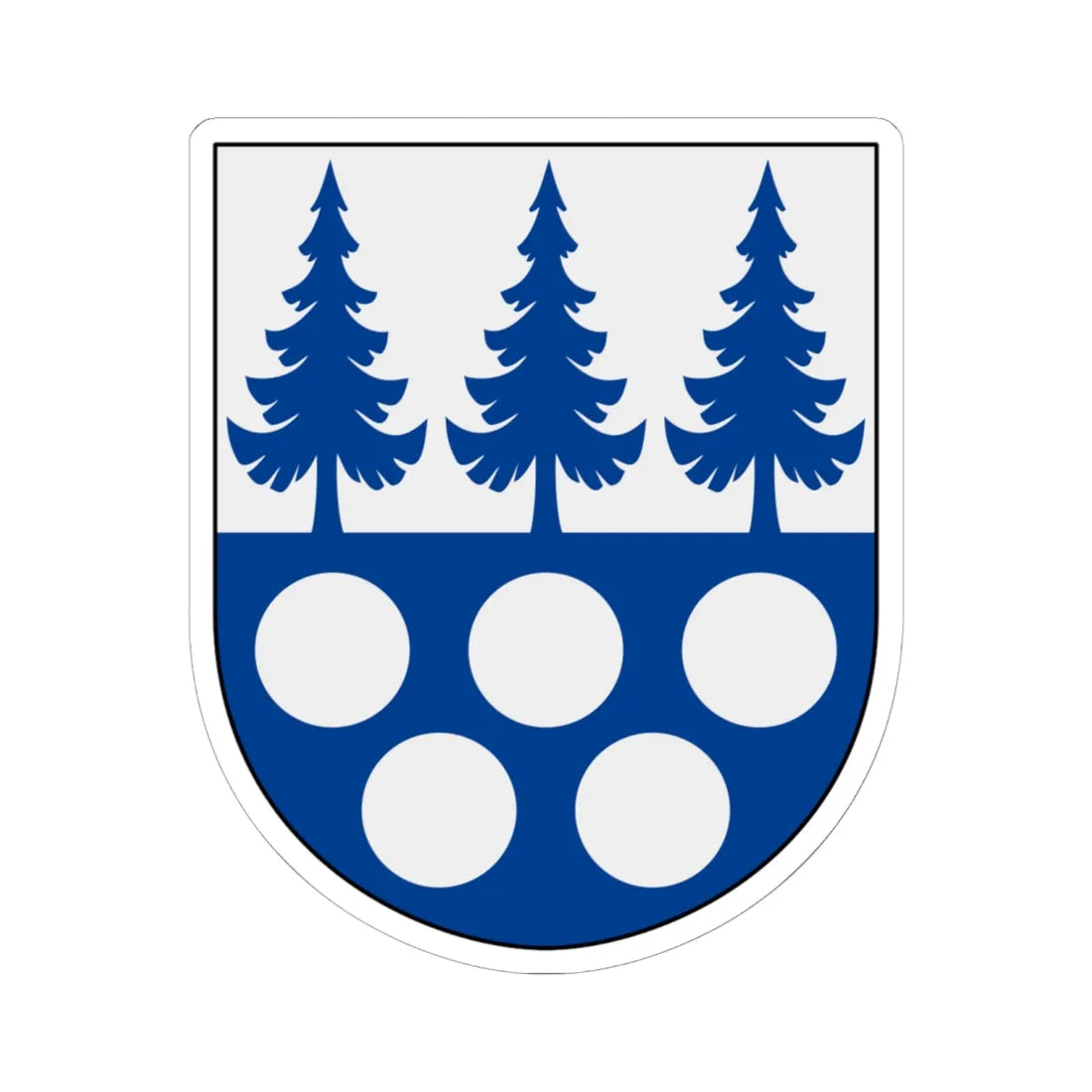 Skillingmark vapen (Sweden) (Coat of Arms) STICKER Vinyl Kiss-Cut Decal 6 Inch White - The Sticker Space