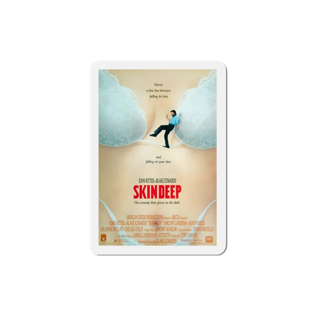 Skin Deep 1989 Movie Poster Refrigerator Magnet 3 Inch - The Sticker Space