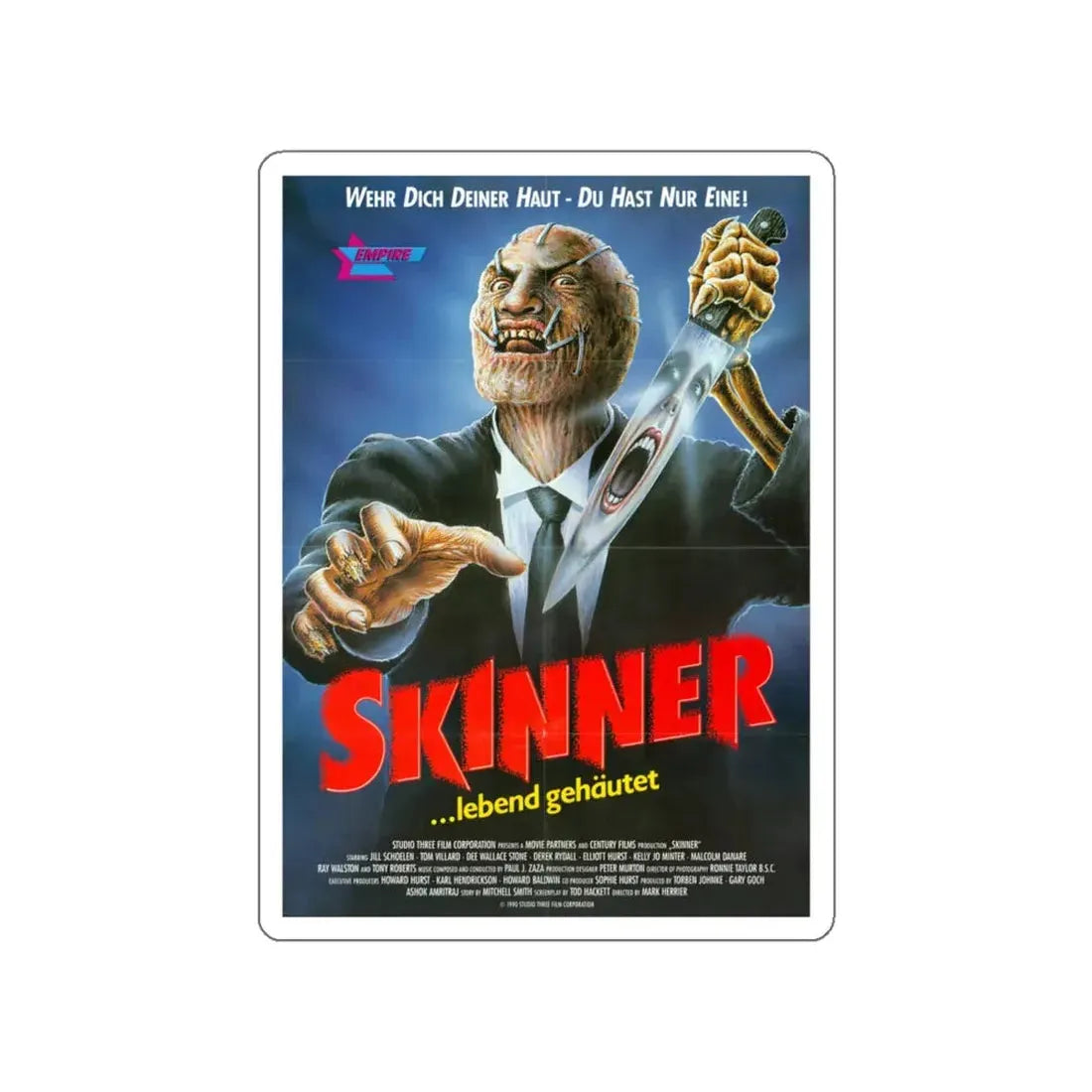 SKINNER (POPCORN) 1991 Movie Poster STICKER Vinyl Die-Cut Decal 6 Inch - The Sticker Space