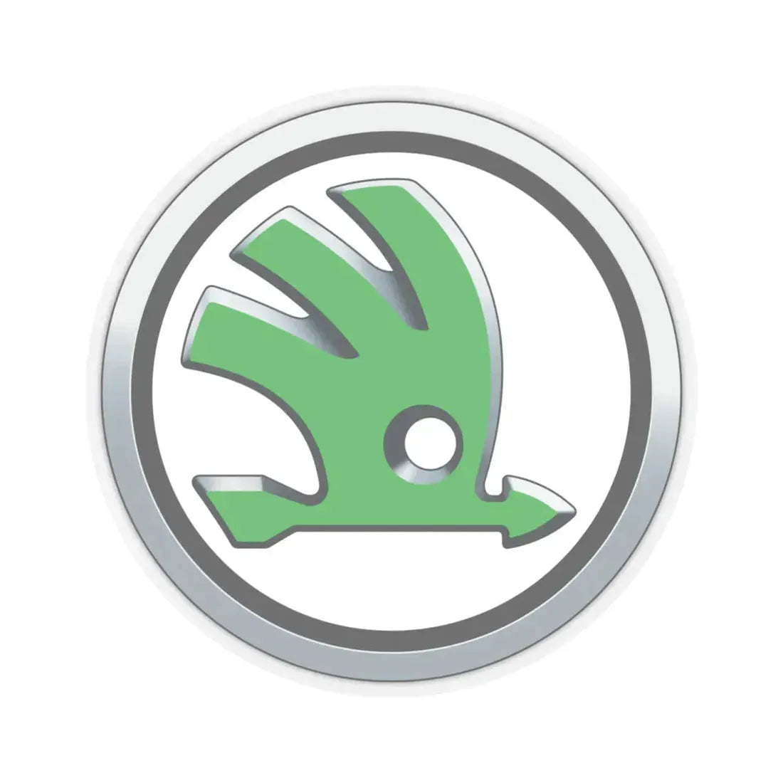 Skoda (only logo) (Logo) STICKER Vinyl Kiss-Cut Decal 6 Inch Transparent - The Sticker Space