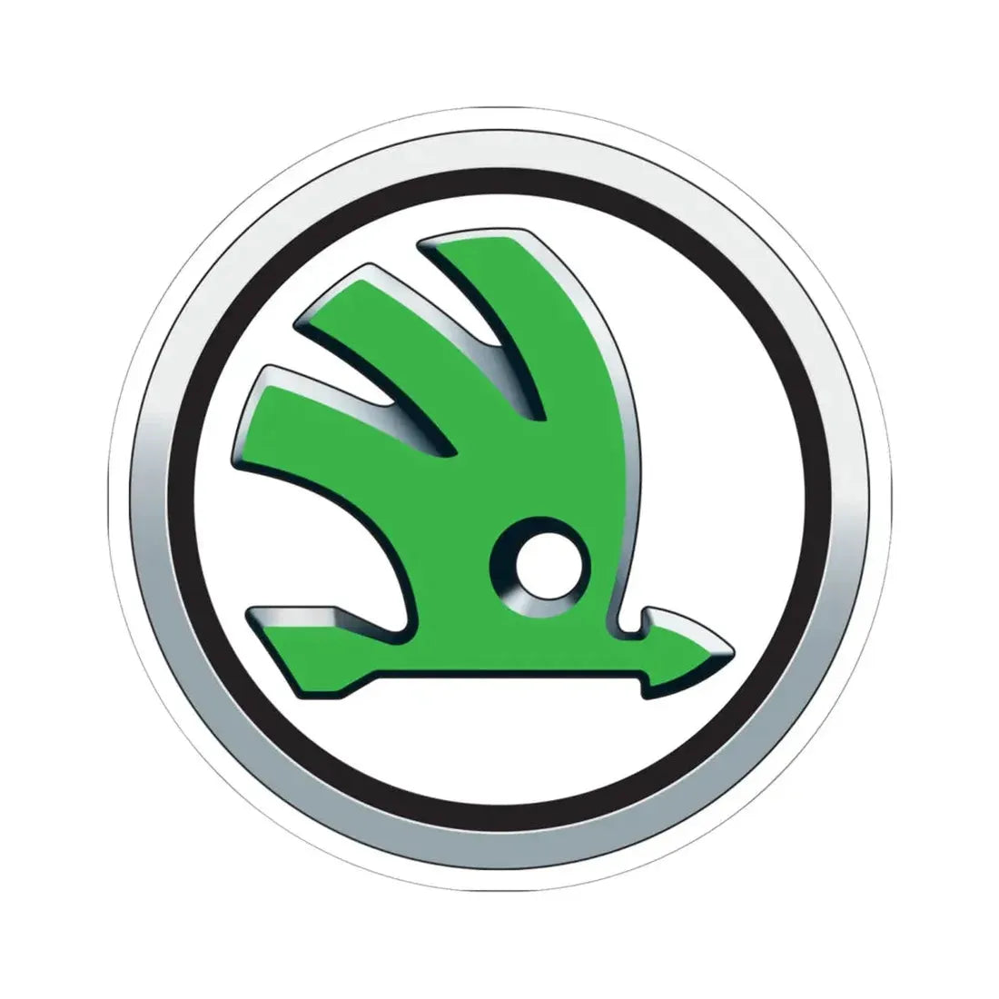Skoda (only logo) (Logo) STICKER Vinyl Kiss-Cut Decal 6 Inch White - The Sticker Space