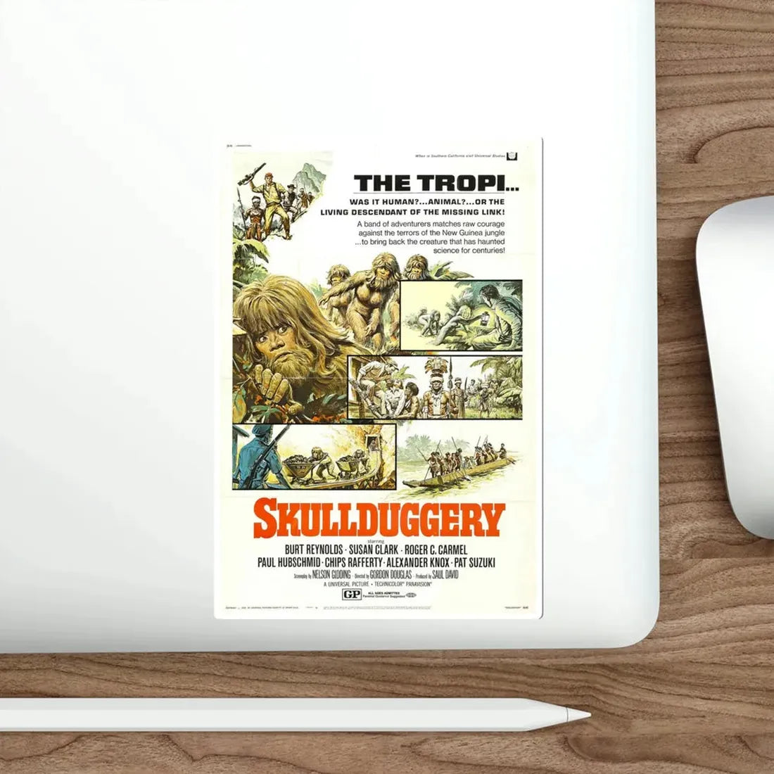 Skullduggery 1970 Movie Poster STICKER Vinyl Die-Cut Decal - The Sticker Space